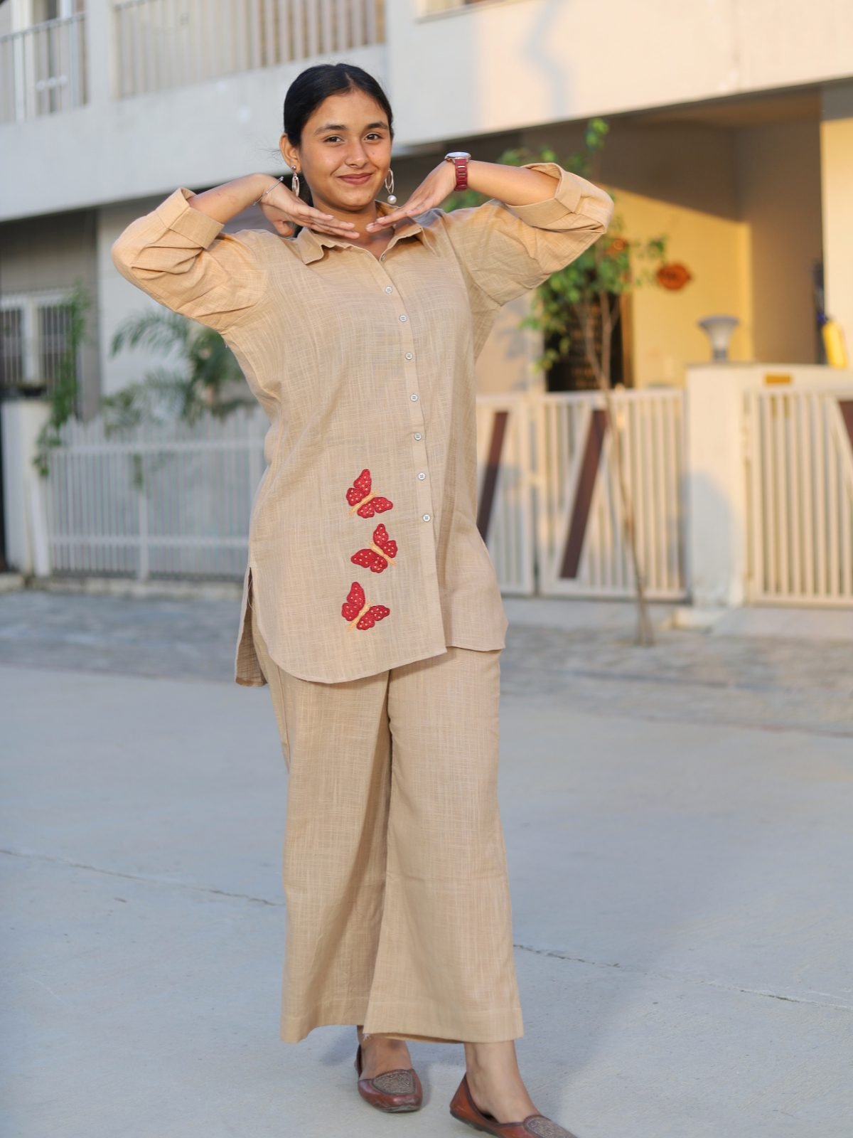 beige-butterfly-embroidered-shirt-co-ord-set